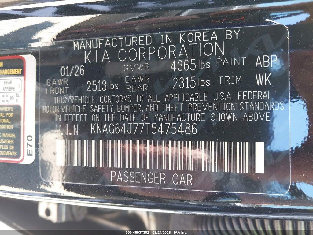 KNAG64J77T5475486 2026 KIA K5 photo no. 9