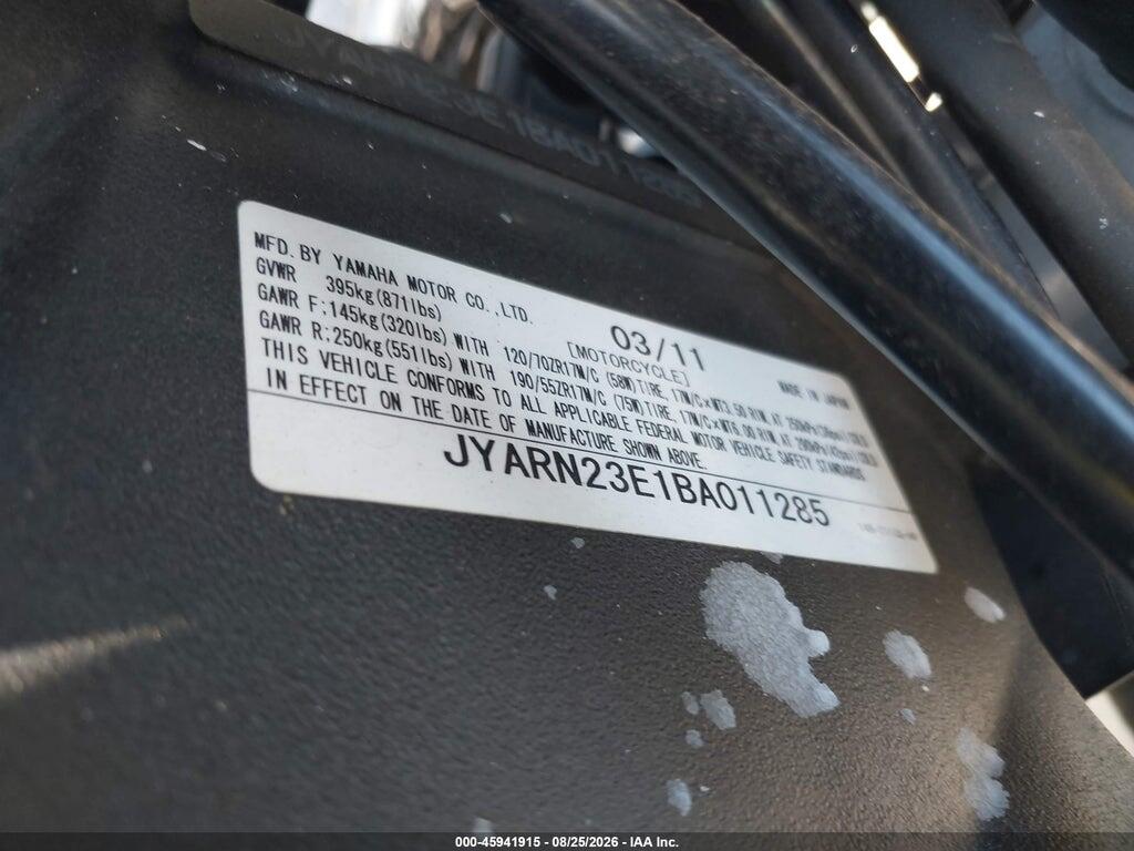 JYARN23E1BA011285 2011 YAMAHA YZFR1 photo no. 10