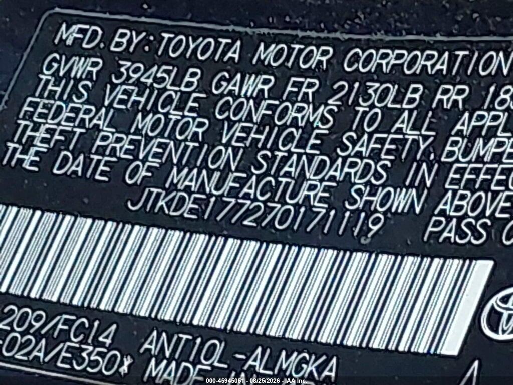 JTKDE177270171119 2007 SCION TC photo no. 9