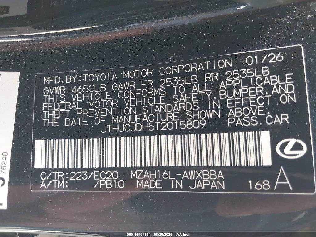JTHUCJDH5T2015809 2026 LEXUS UX 300H photo no. 9