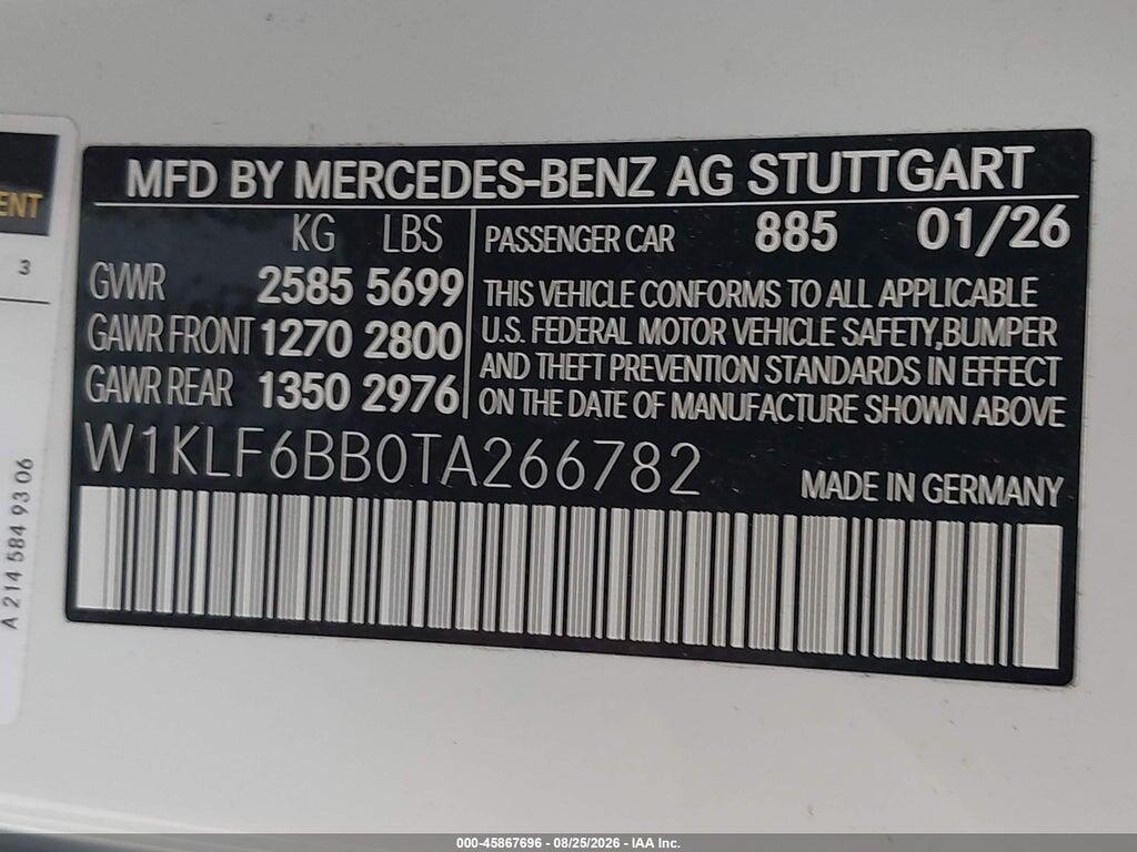 W1KLF6BB0TA266782 2026 MERCEDES-BENZ E 450 photo no. 9
