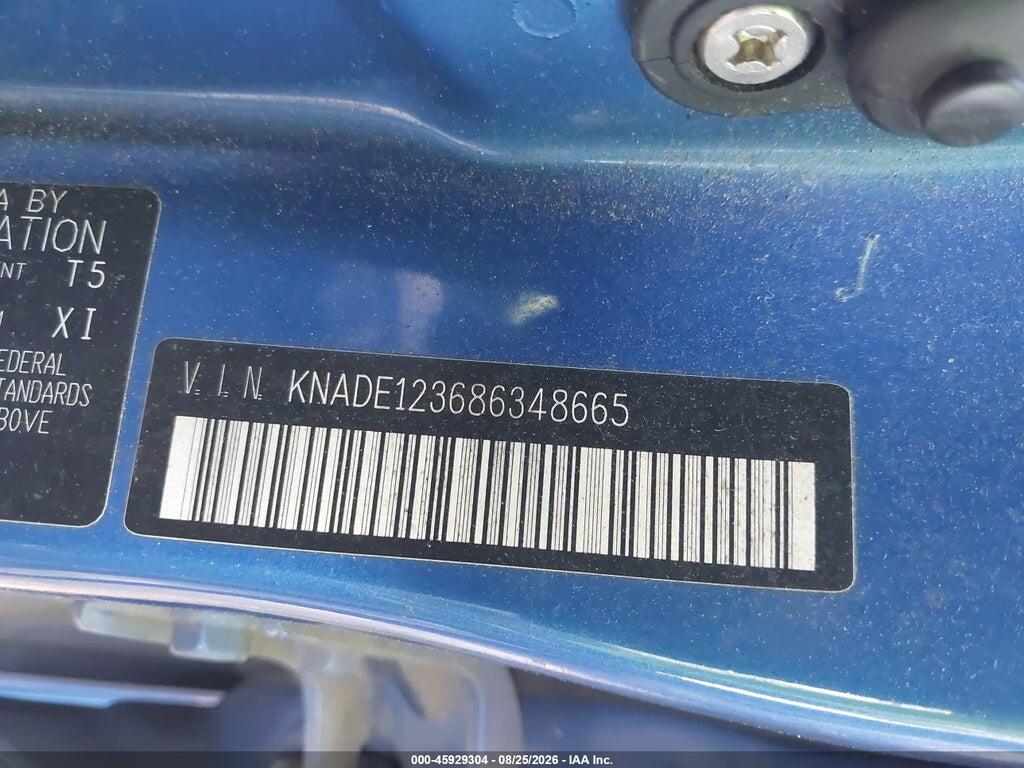 KNADE123686348665 2008 KIA RIO photo no. 9