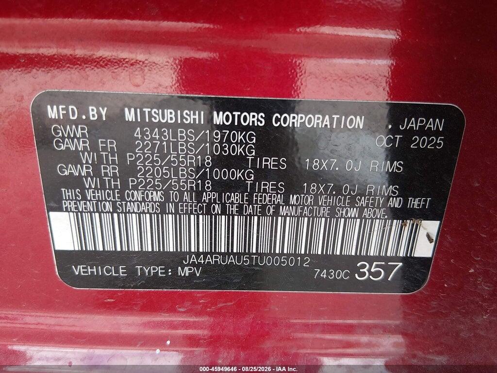 JA4ARUAU5TU005012 2026 MITSUBISHI OUTLANDER SPORT photo no. 9