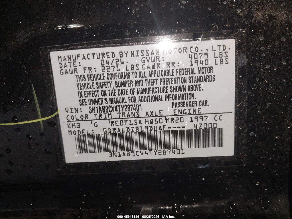 3N1AB9CV4TY287401 2026 NISSAN SENTRA photo no. 9