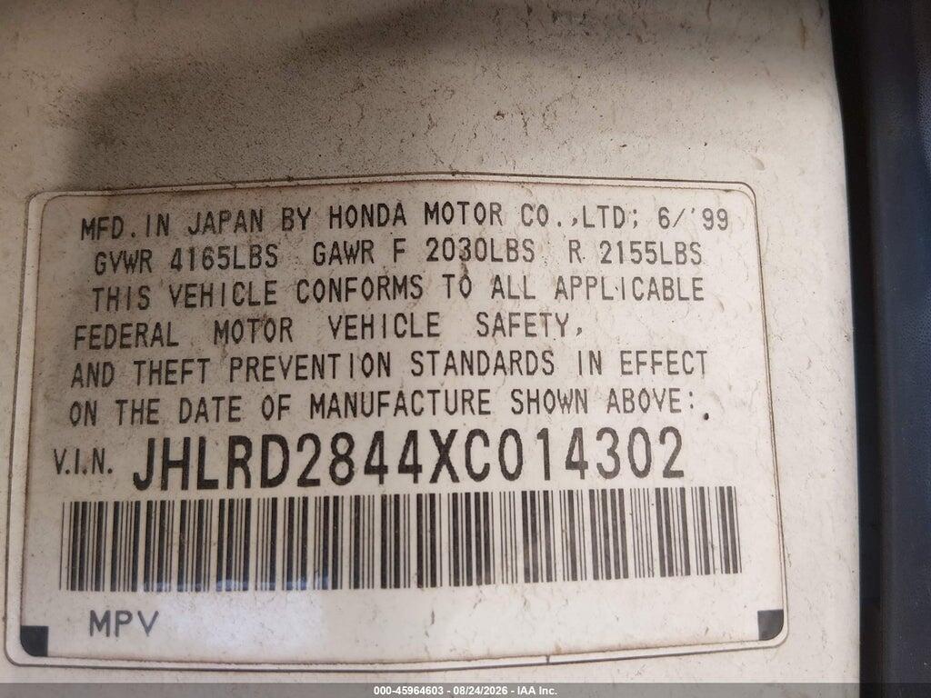 JHLRD2844XC014302 1999 HONDA CR-V photo no. 9