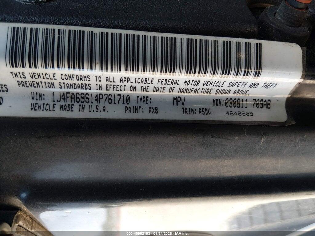 1J4FA69S14P761710 2004 JEEP WRANGLER photo no. 9