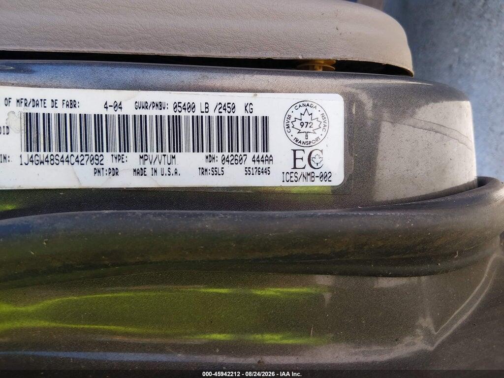 1J4GW48S44C427092 2004 JEEP GRAND CHEROKEE photo no. 9