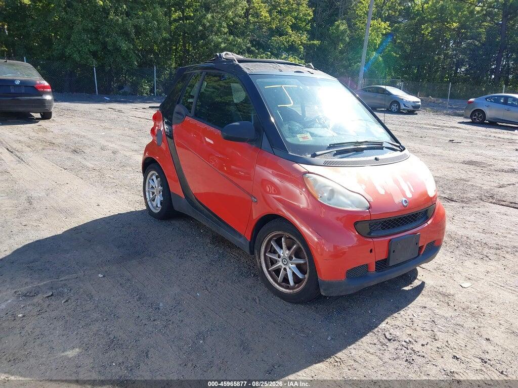 2008 SMART FORTWO WMEEK31X78K100319