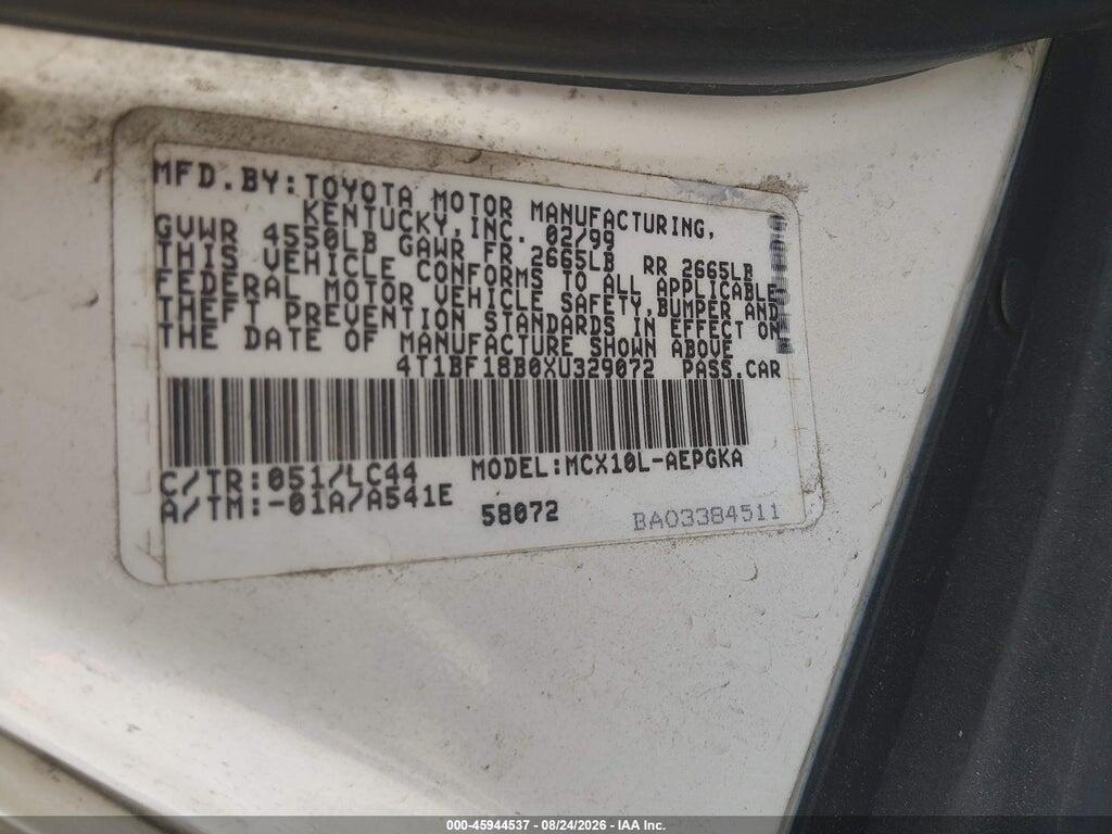 4T1BF18B0XU329072 1999 TOYOTA AVALON photo no. 9