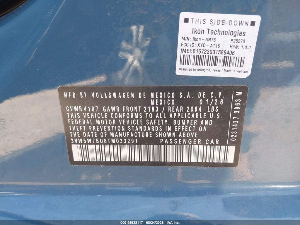 3VW5W7BU8TM033291 2026 VOLKSWAGEN JETTA photo no. 9