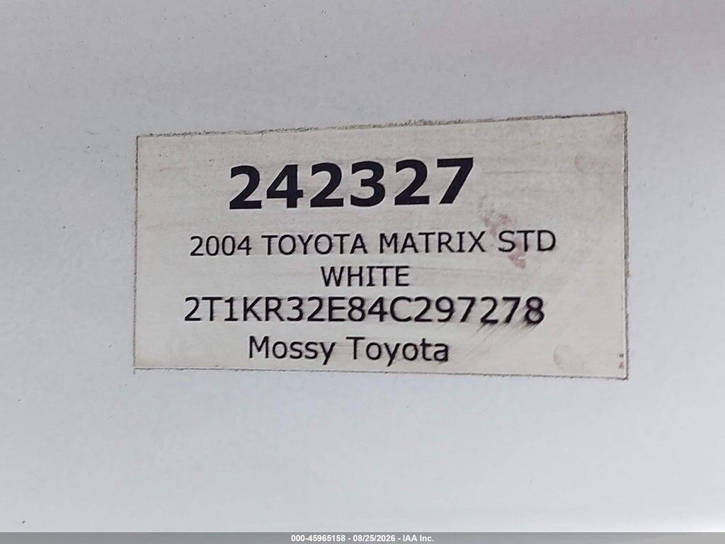 2T1KR32E84C297278 2004 TOYOTA MATRIX photo no. 9
