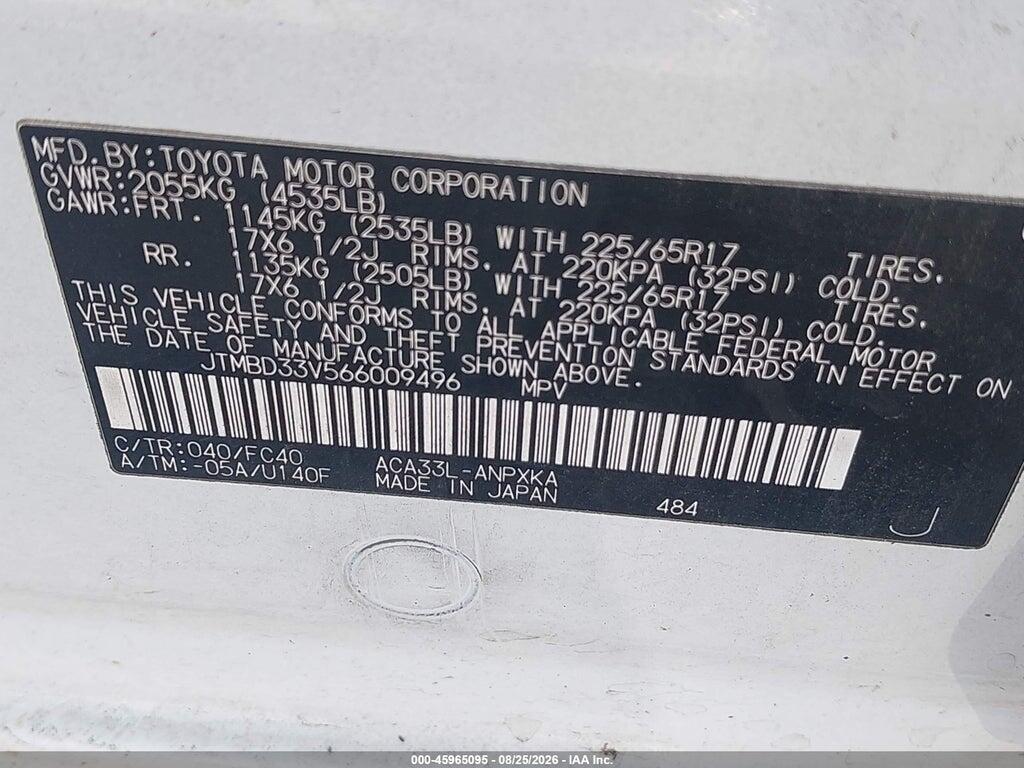 JTMBD33V566009496 2006 TOYOTA RAV4 photo no. 9