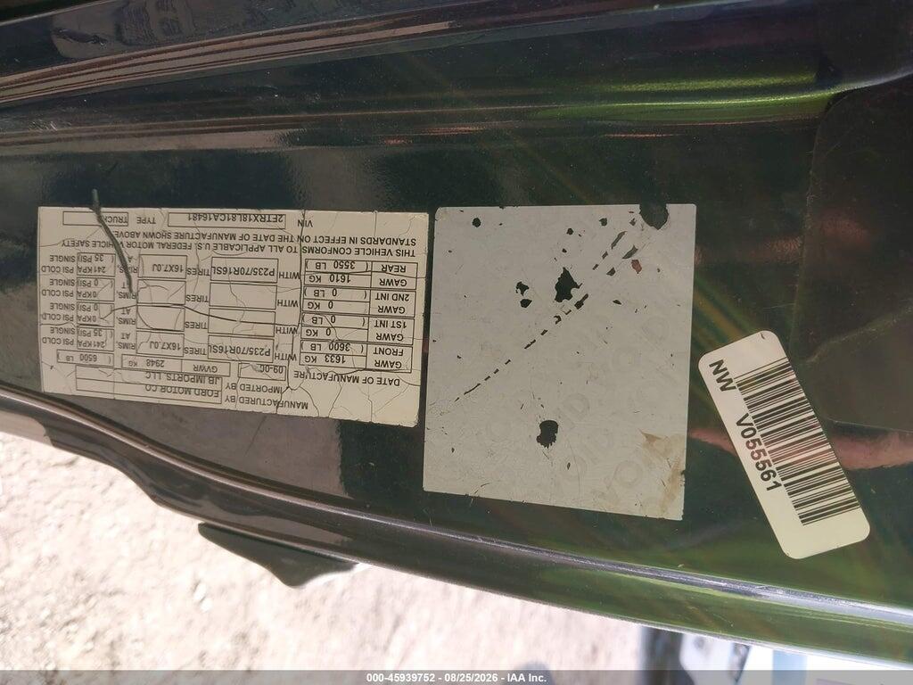 2FTRX18L81CA16481 2001 FORD F-150 photo no. 9