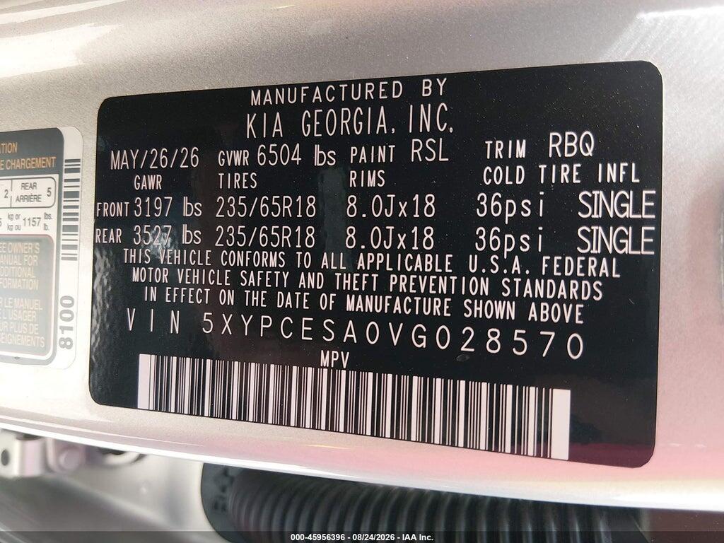 5XYPCESA0VG028570 2027 KIA TELLURIDE HYBRID photo no. 9