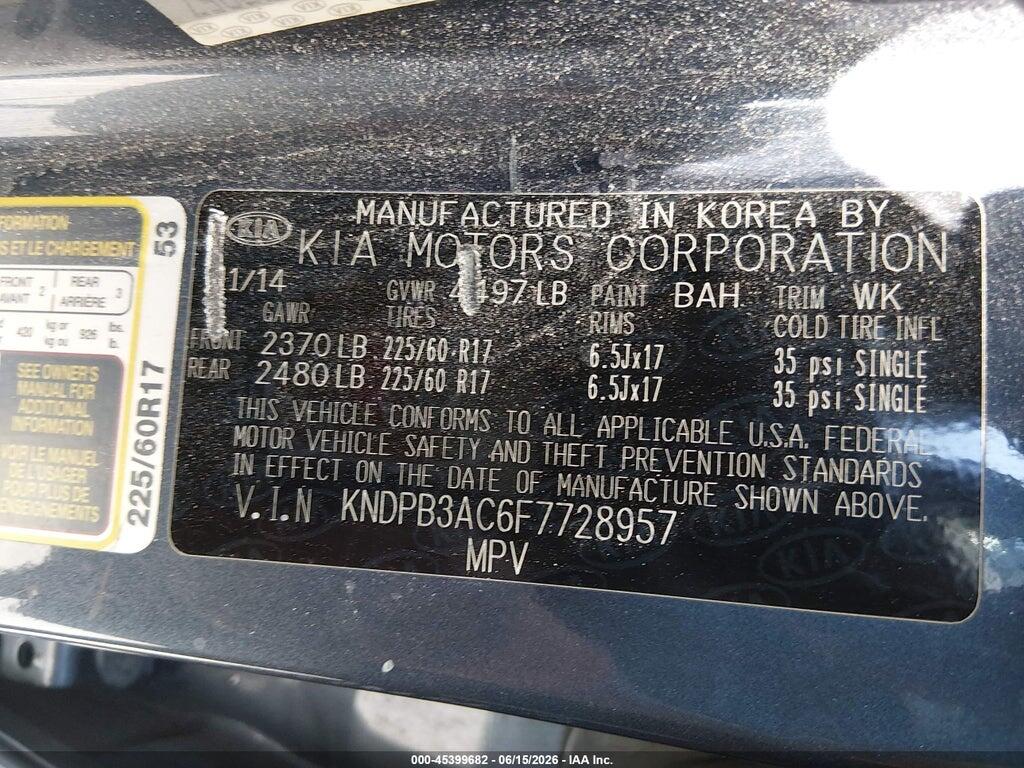 KNDPB3AC6F7728957 2015 KIA SPORTAGE photo no. 9