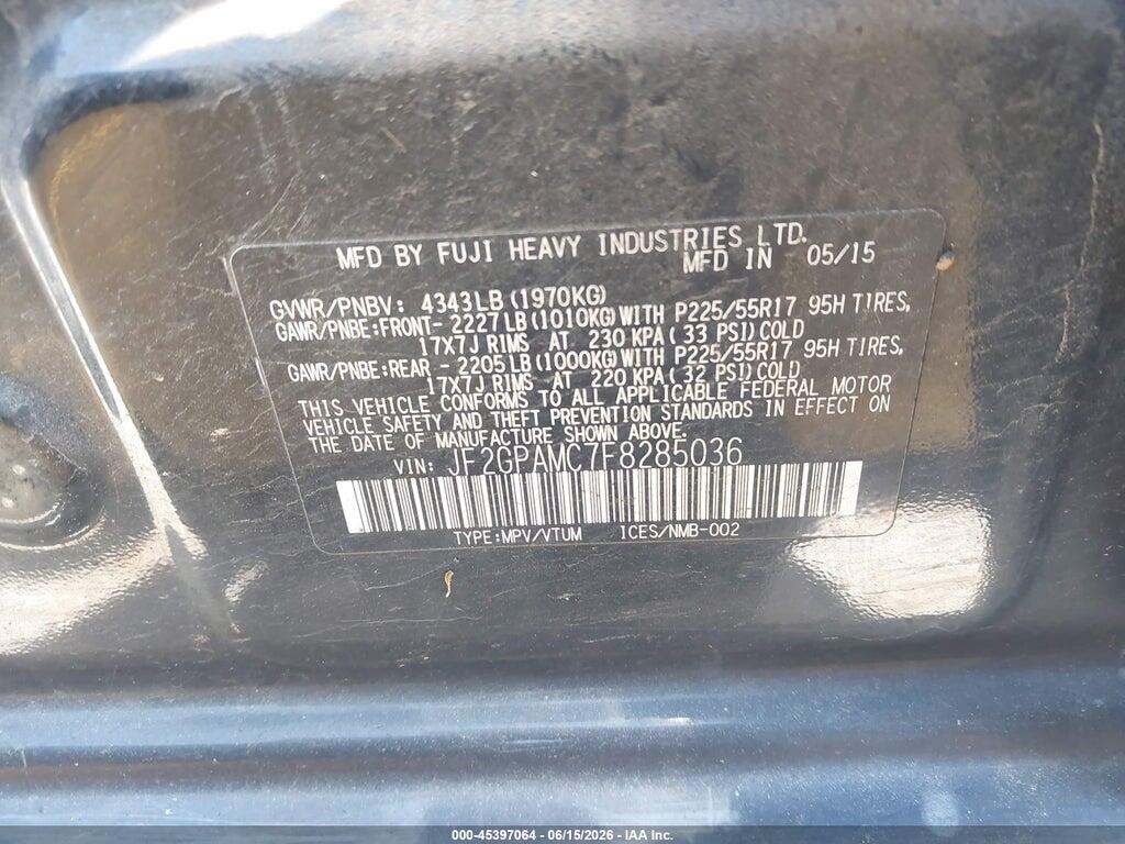 JF2GPAMC7F8285036 2015 SUBARU XV CROSSTREK photo no. 9