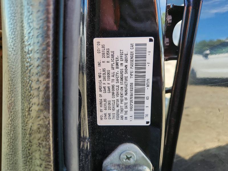 1HGCP26769A192056 2009 HONDA ACCORD photo no. 12
