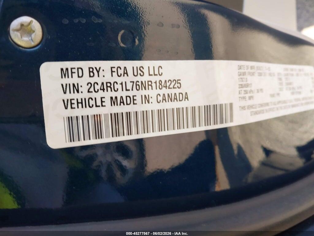 2C4RC1L76NR184225 2022 CHRYSLER PACIFICA HYBRID photo no. 9