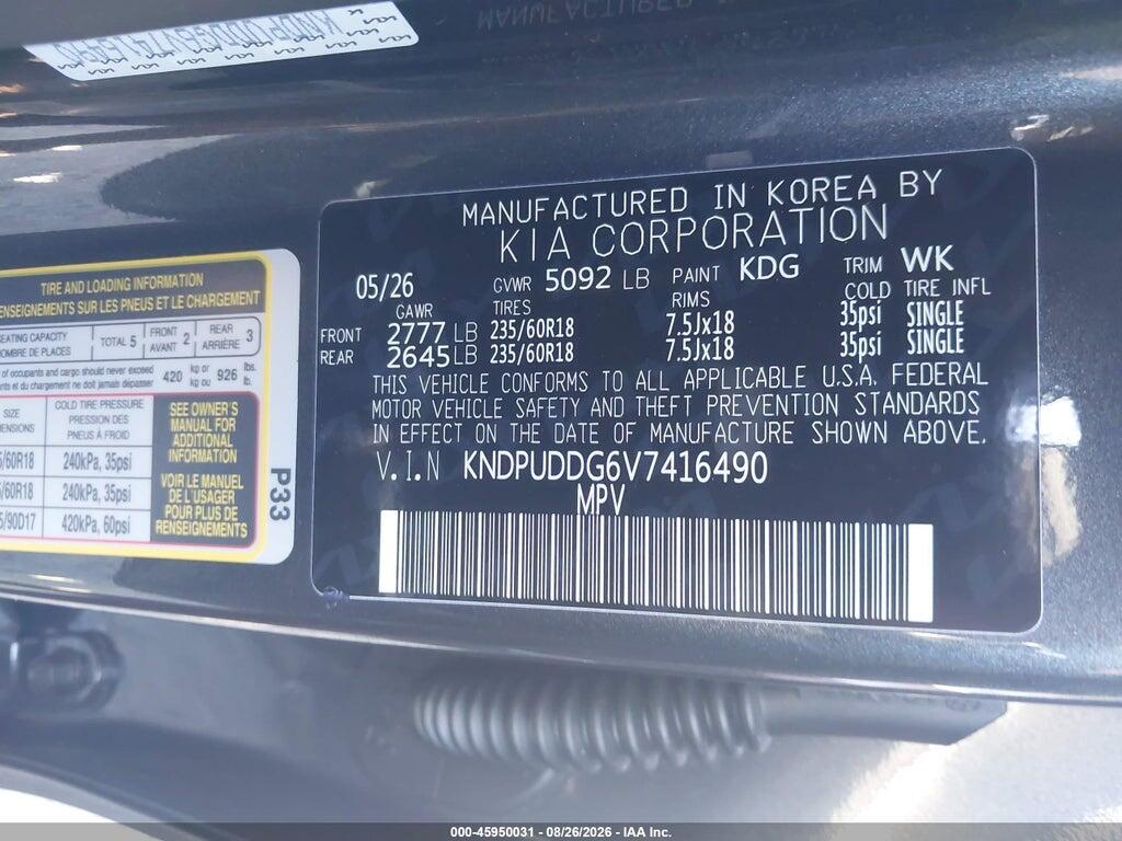 KNDPUDDG6V7416490 2027 KIA SPORTAGE HYBRID photo no. 9