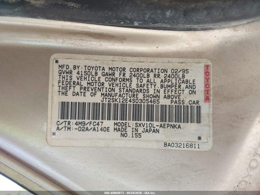 JT2SK12E4S0305465 1995 TOYOTA CAMRY photo no. 9
