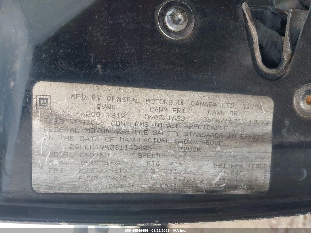 2GCEC19K3S1143426 1995 CHEVROLET GMT-400 photo no. 9