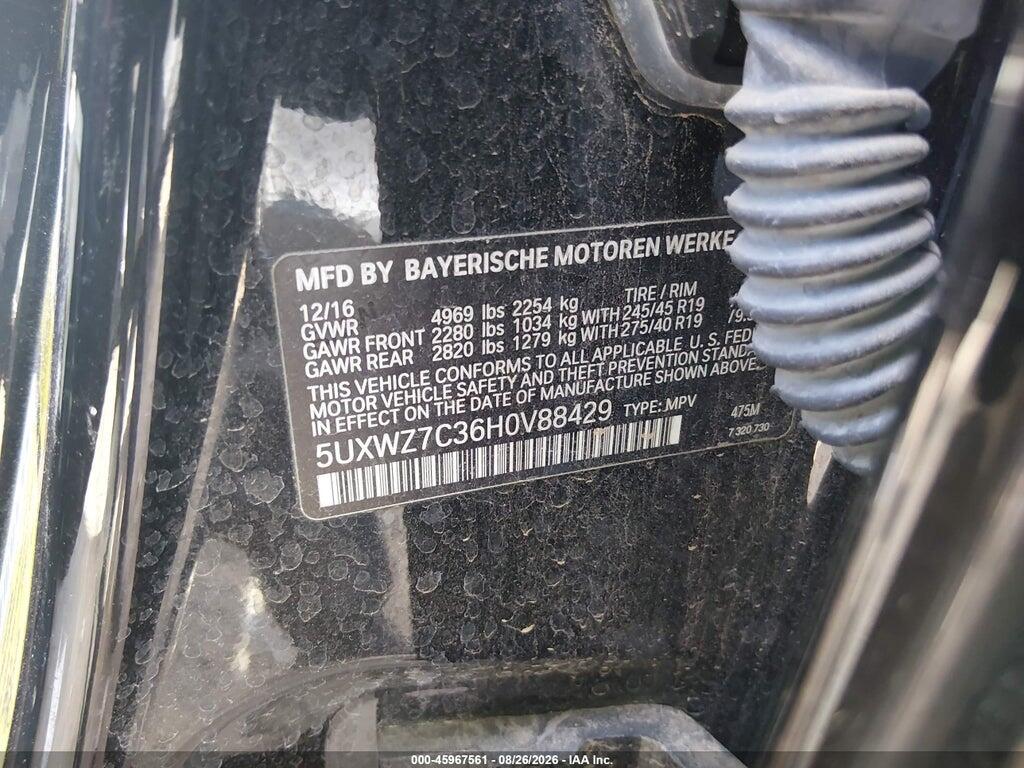 5UXWZ7C36H0V88429 2017 BMW X3 photo no. 9