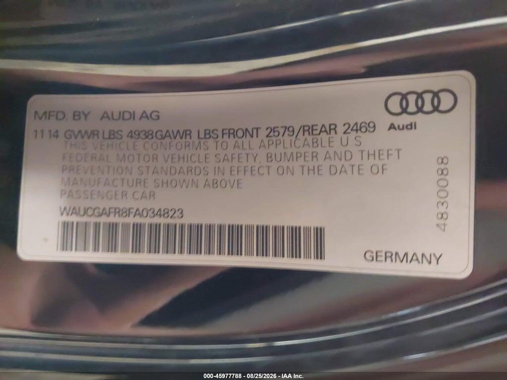 WAUCGAFR8FA034823 2015 AUDI S5 photo no. 9