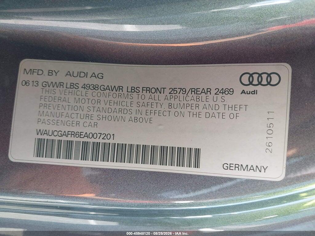WAUCGAFR6EA007201 2014 AUDI S5 photo no. 9