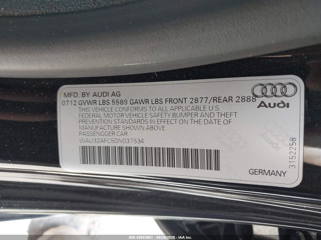 WAU32AFC5DN037534 2013 AUDI S7 photo no. 9
