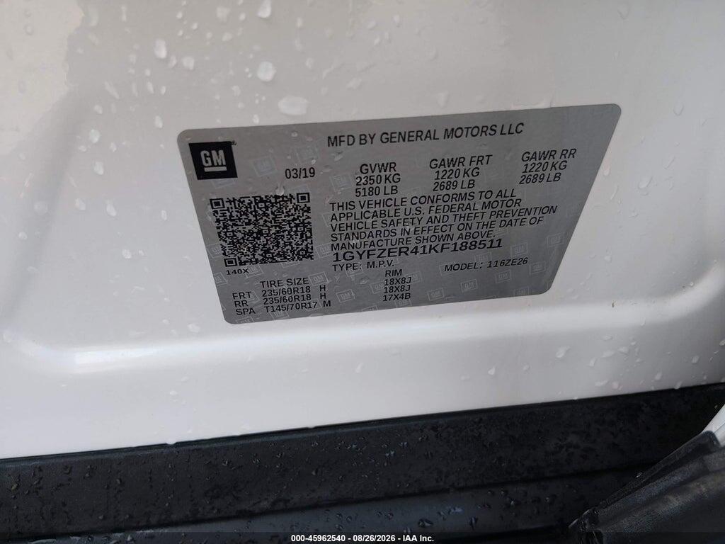 1GYFZER41KF188511 2019 CADILLAC XT4 photo no. 9