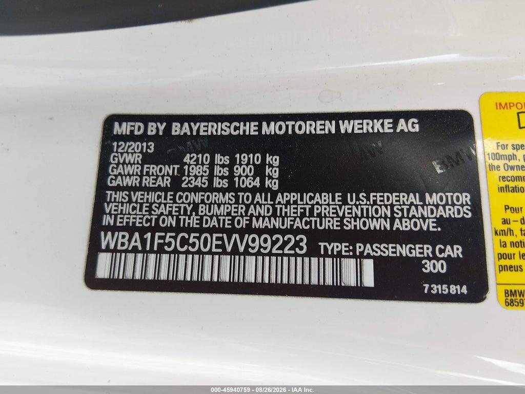 WBA1F5C50EVV99223 2014 BMW 228I photo no. 9