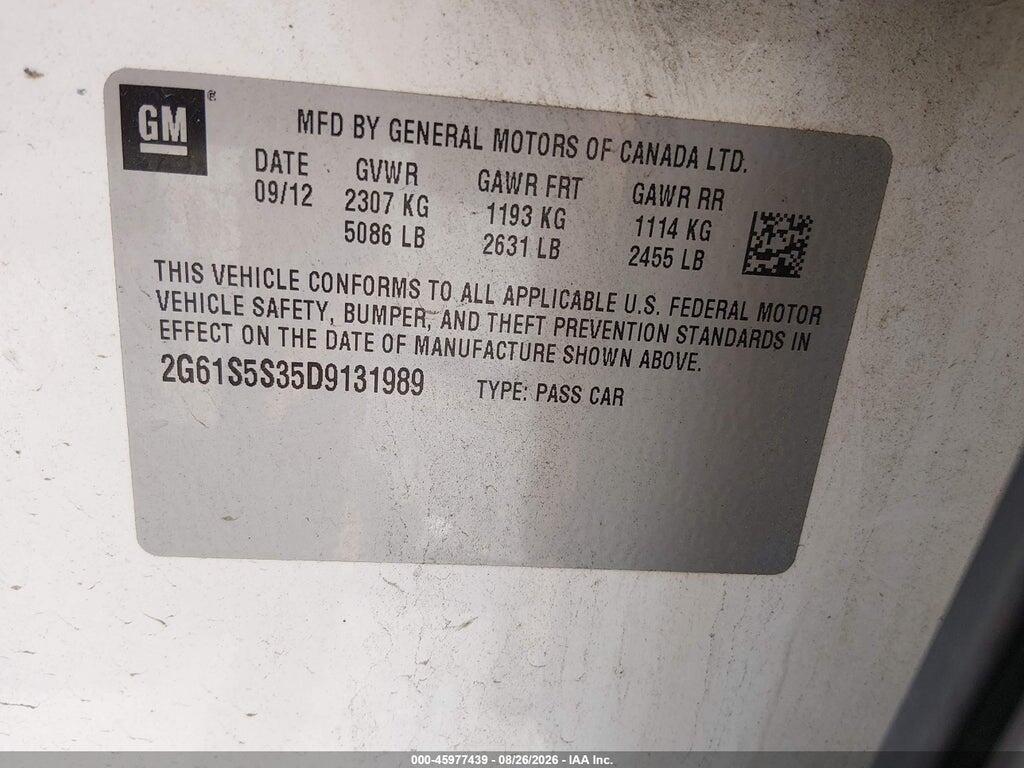 2G61S5S35D9131989 2013 CADILLAC XTS photo no. 9