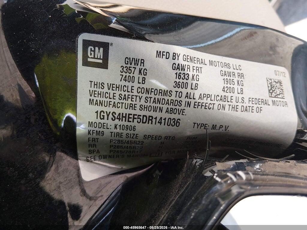 1GYS4HEF5DR141036 2013 CADILLAC ESCALADE ESV photo no. 9