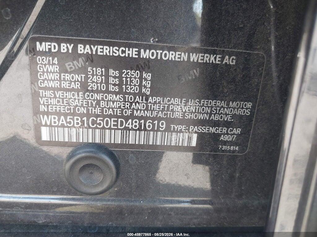 WBA5B1C50ED481619 2014 BMW 535I photo no. 9