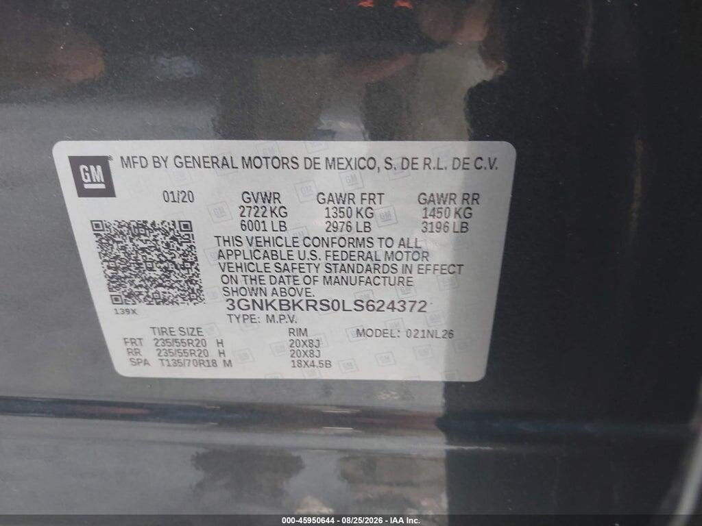 3GNKBKRS0LS624372 2020 CHEVROLET BLAZER photo no. 9