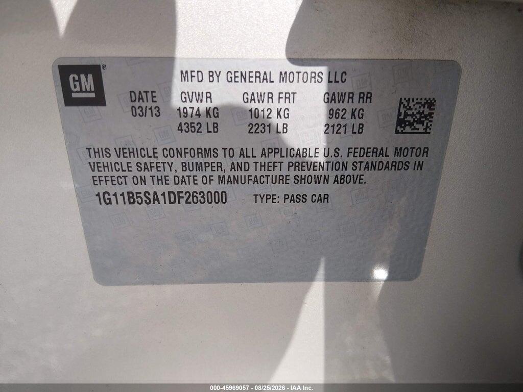 1G11B5SA1DF263000 2013 CHEVROLET MALIBU photo no. 9