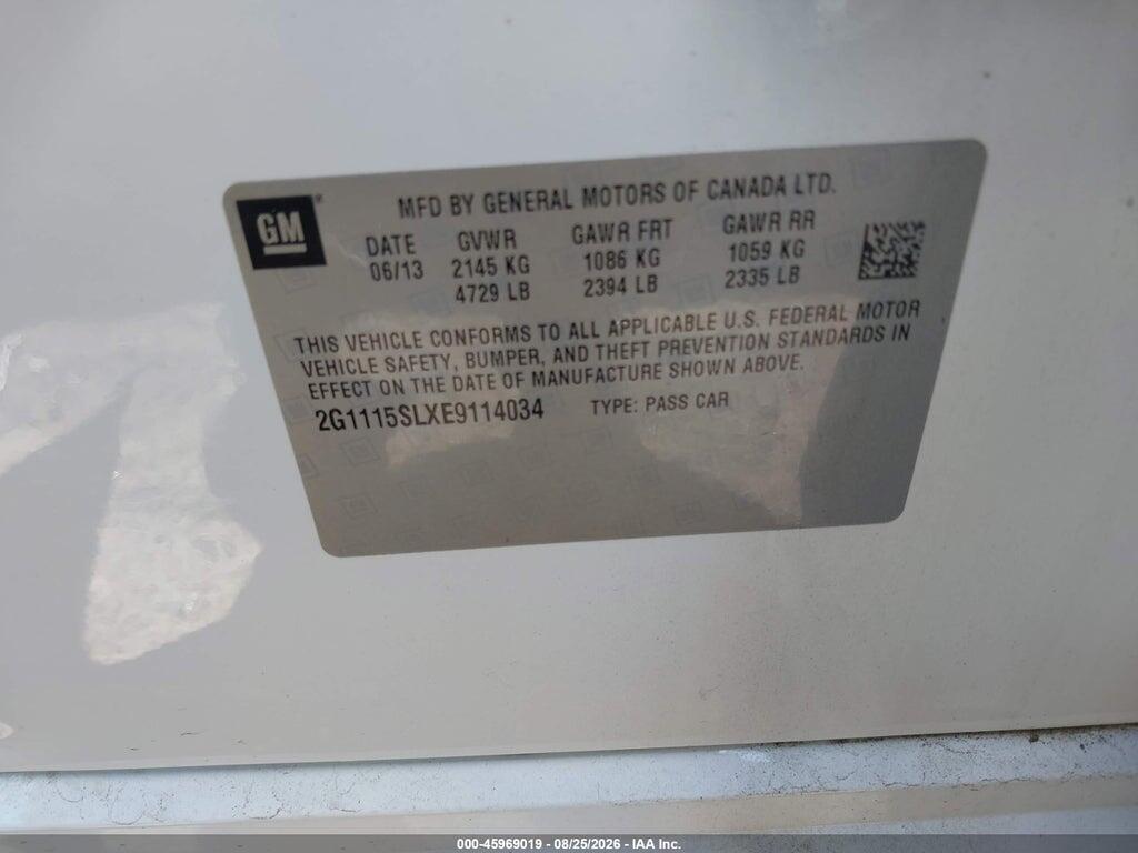 2G1115SLXE9114034 2014 CHEVROLET IMPALA photo no. 9