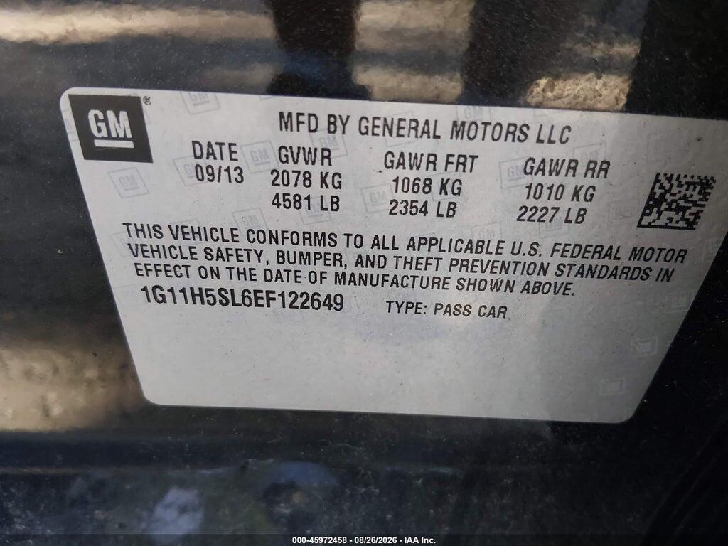 1G11H5SL6EF122649 2014 CHEVROLET MALIBU photo no. 9