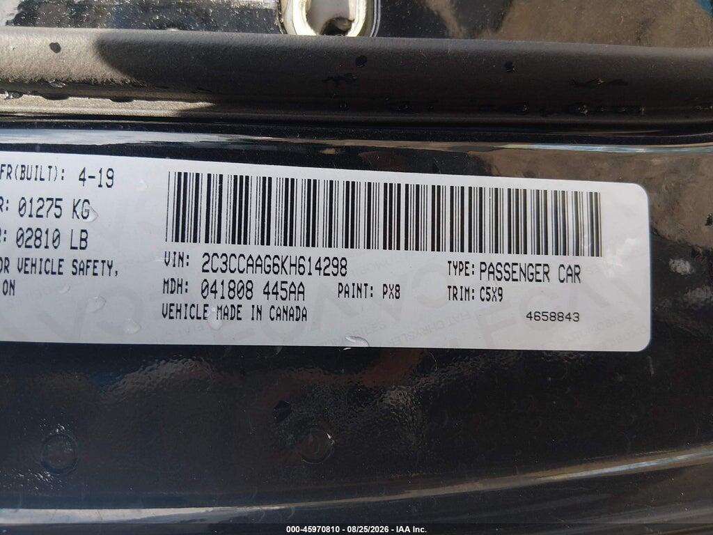 2C3CCAAG6KH614298 2019 CHRYSLER 300 photo no. 9