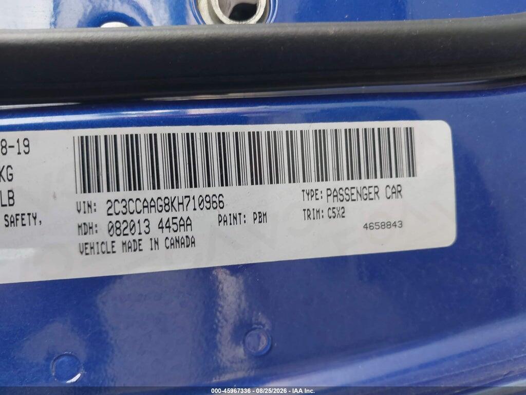 2C3CCAAG8KH710966 2019 CHRYSLER 300 photo no. 9