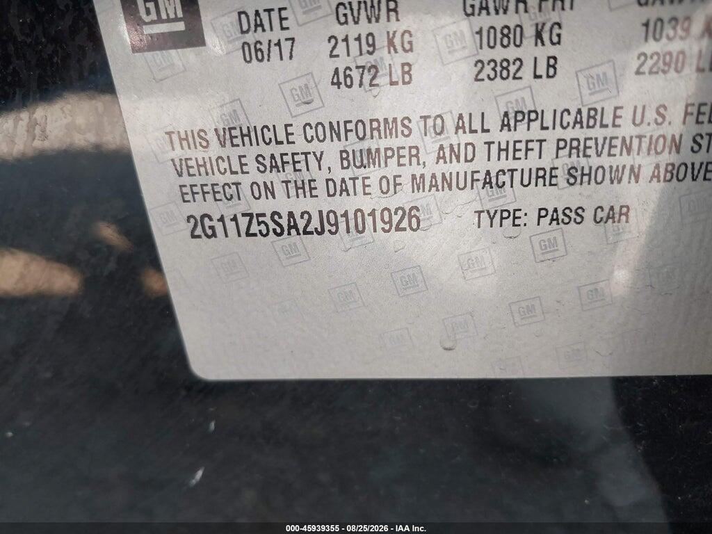 2G11Z5SA2J9101926 2018 CHEVROLET IMPALA photo no. 9