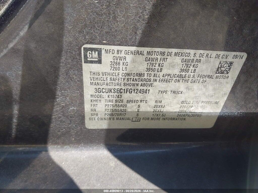 3GCUKSEC1FG124941 2015 CHEVROLET SILVERADO 1500 photo no. 9