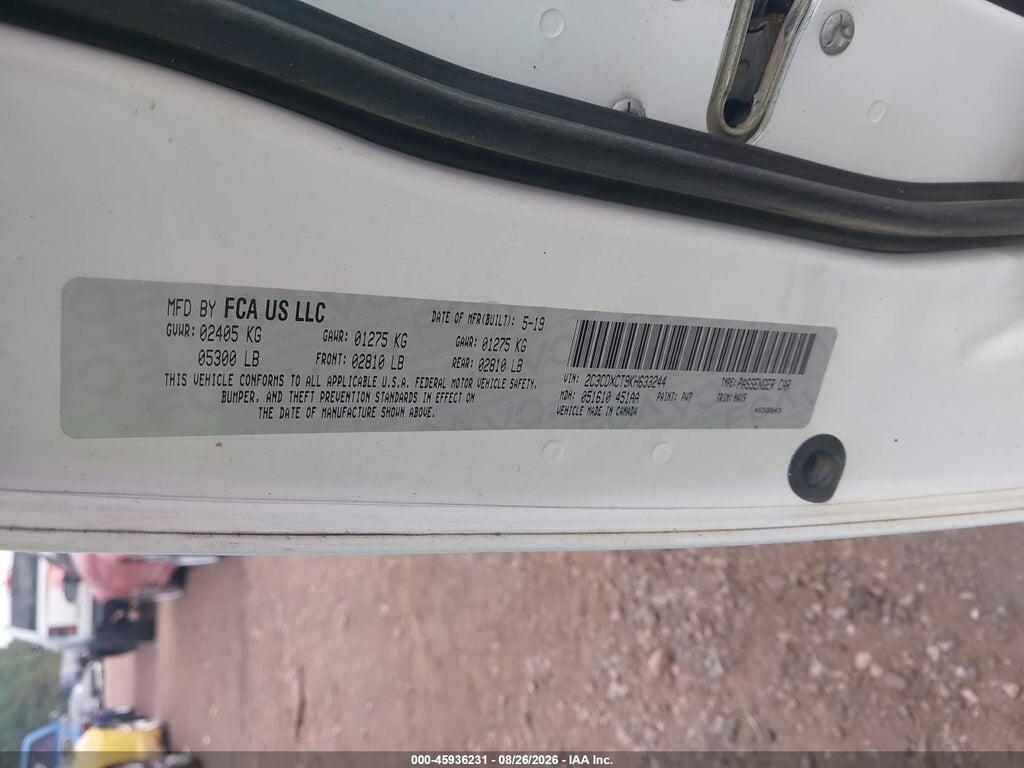 2C3CDXCT9KH633244 2019 DODGE CHARGER photo no. 9