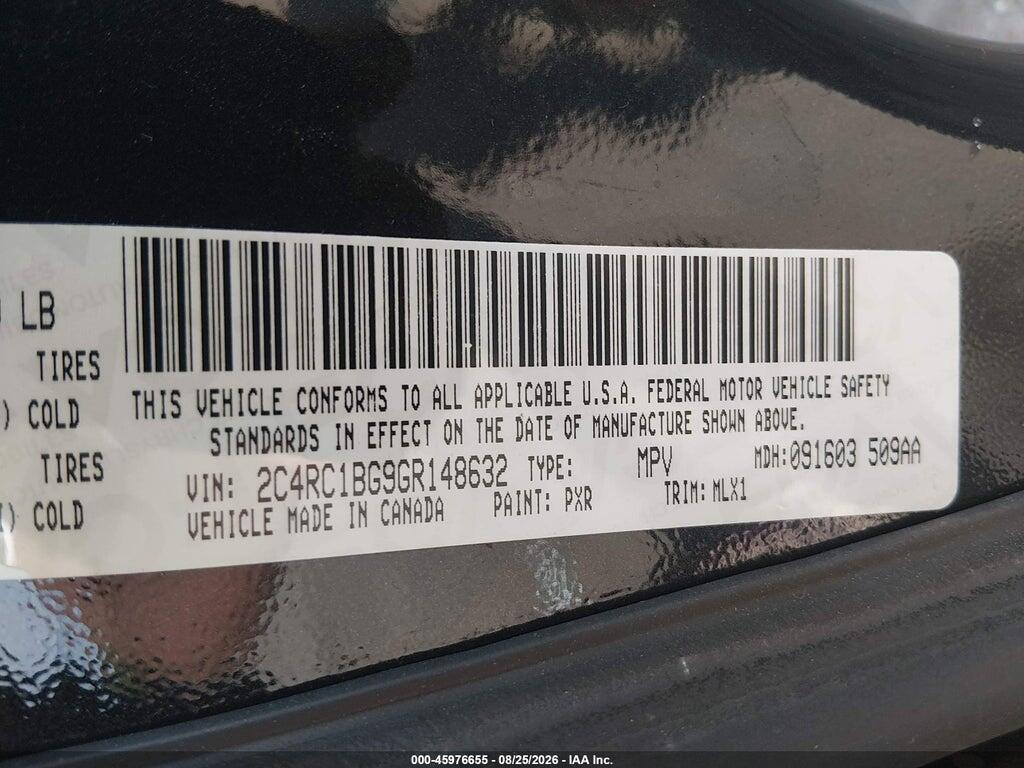 2C4RC1BG9GR148632 2016 CHRYSLER TOWN & COUNTRY photo no. 9
