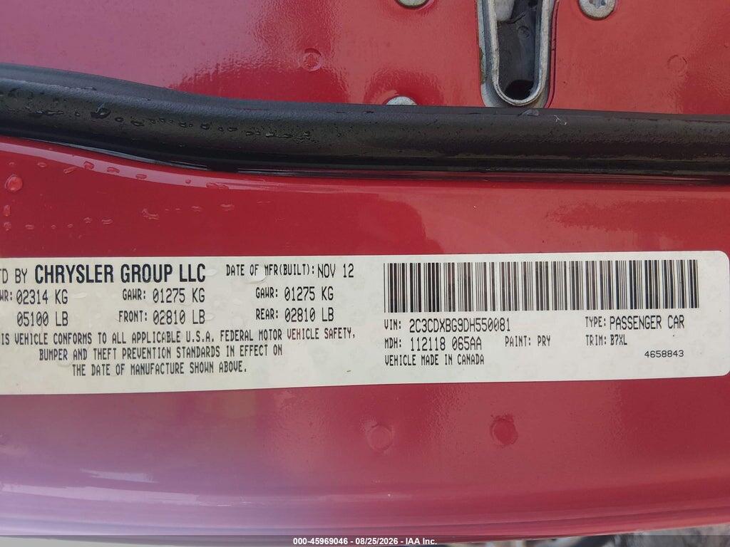 2C3CDXBG9DH550081 2013 DODGE CHARGER photo no. 9