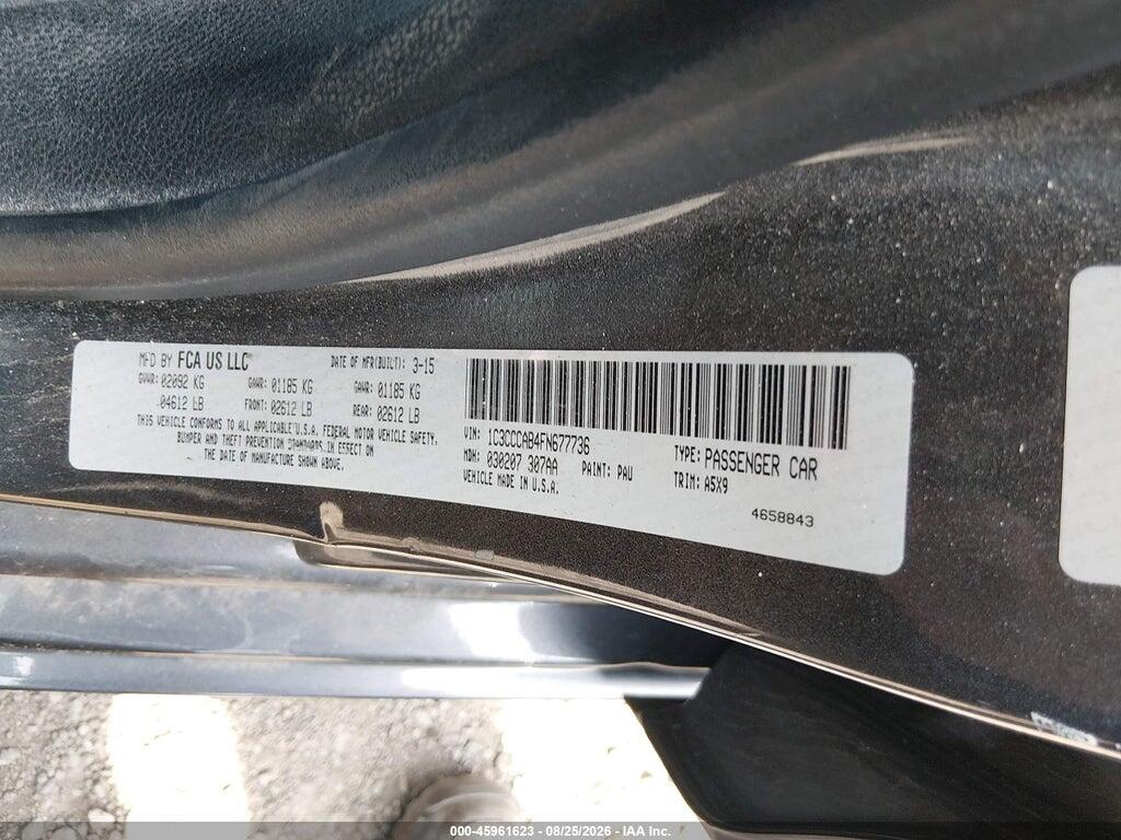 1C3CCCAB4FN677736 2015 CHRYSLER 200 photo no. 8