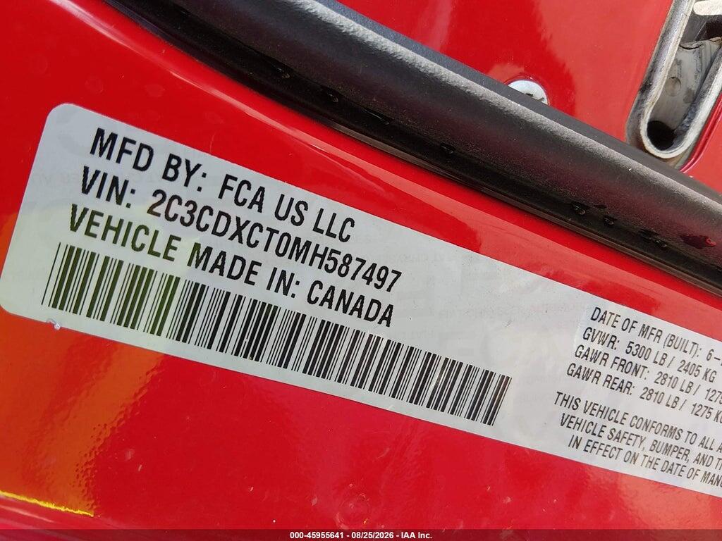 2C3CDXCT0MH587497 2021 DODGE CHARGER photo no. 9