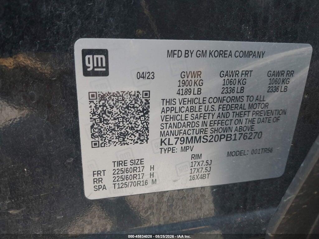 KL79MMS20PB176270 2023 CHEVROLET TRAILBLAZER photo no. 9