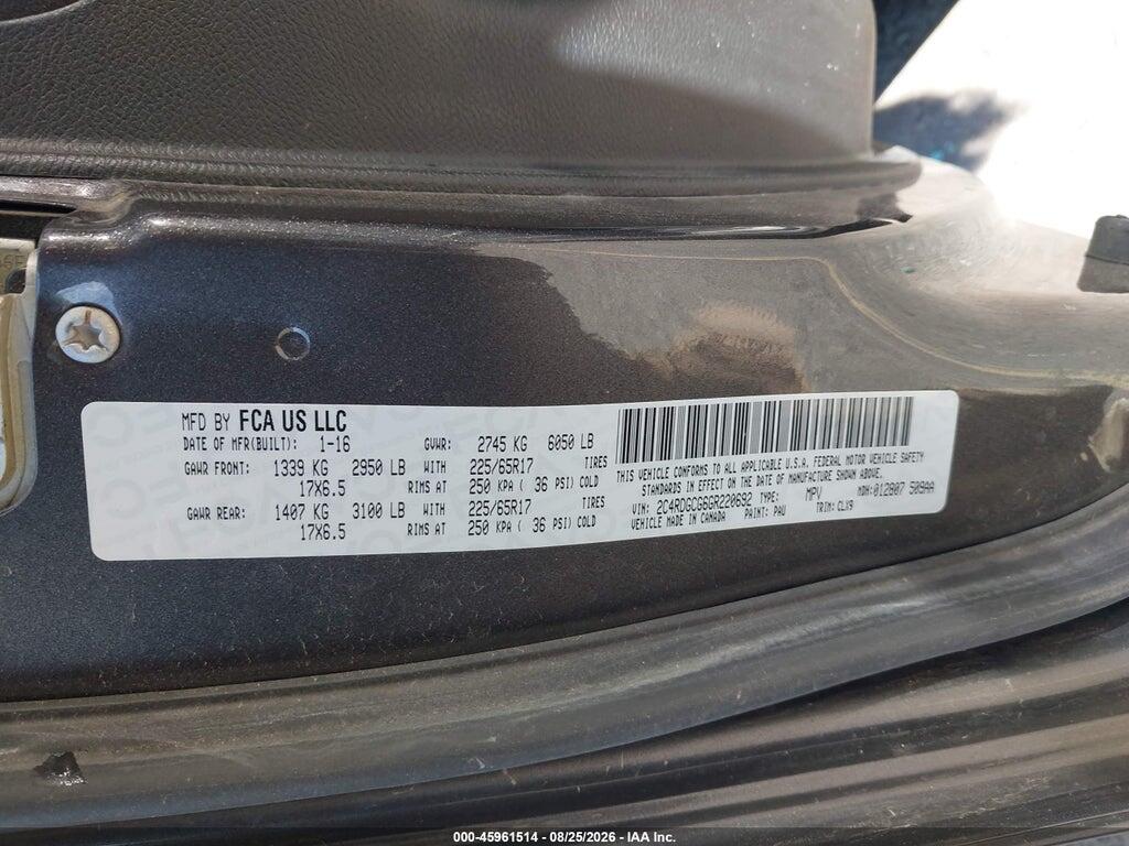 2C4RDGCG6GR220692 2016 DODGE GRAND CARAVAN photo no. 9