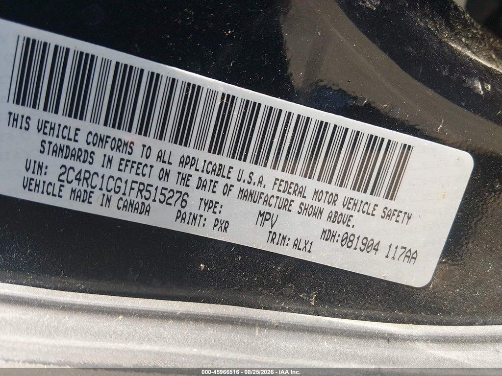 2C4RC1CG1FR515276 2015 CHRYSLER TOWN & COUNTRY photo no. 9